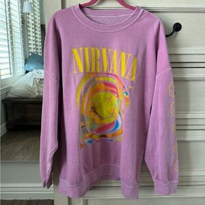 Urban outfitters nirvana pink sweatshirt